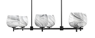 Franklin Six Light Island Pendant in Matte Black (200|1226-MB-4819)
