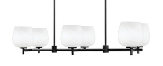Franklin Six Light Island Pendant in Matte Black (200|1226-MB-4811)