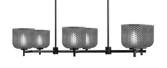 Franklin Six Light Island Pendant in Matte Black (200|1226-MB-4612)