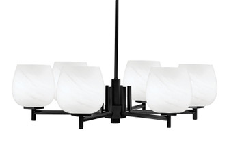 Franklin Six Light Chandelier in Matte Black (200|1206-MB-4811)