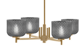 Franklin Four Light Chandelier in New Age Brass (200|1204-NAB-4612)