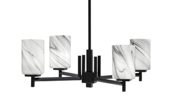 Franklin Four Light Chandelier in Matte Black (200|1204-MB-3009)
