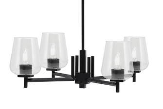 Franklin Four Light Chandelier in Matte Black (200|1204-MB-210)