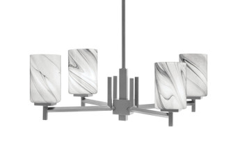 Franklin Four Light Chandelier in Graphite (200|1204-GP-3009)