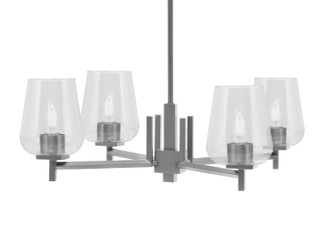 Franklin Four Light Chandelier in Graphite (200|1204-GP-210)