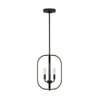 Loretto Three Light Chandelier in Midnight Black (1|GLC1293MBK)