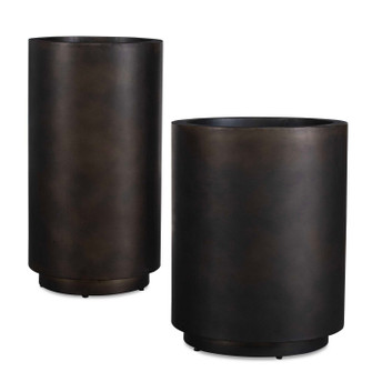 Volcan Planters Set/2 in Matte Bronze (52|18276)