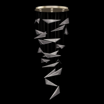 Volo LED Pendant in Soft Gold/Clear Hammered (48|100119-54)