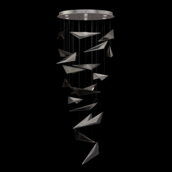 Volo LED Pendant in Silver/Smoke Hammered (48|100119-45)