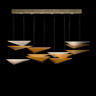 Volo LED Pendant in Soft Gold/Amber Hammered (48|100118-56)