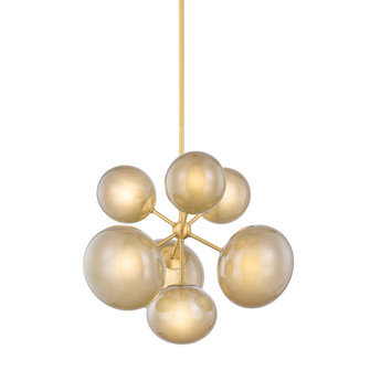 Zaley Seven Light Chandelier in Aged Brass (428|H1073807-AGB)