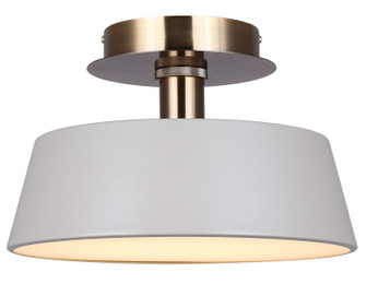 Jessa LED Flush Mount in Matte Gray And Gold (387|LFM263A13GYG)