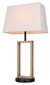 Burke One Light Table Lamp in Matte Black And Brushed Brown (387|ITL2141B26BKB)