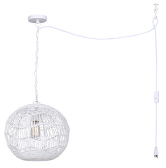 Valence One Light Pendant in White (387|IPL1197A01WH)