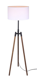 Sull One Light Floor Lamp in Matte Black And Faux Woodgrain (387|IFL2127B63BKW)