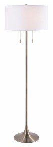 Clara Two Light Floor Lamp in Brushed Nickel (387|IFL2122B61BN)