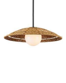 Barbary One Light Pendant in Natural/Black/Frosted White (142|9500-0017)