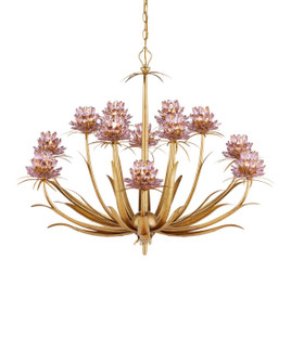 Marilee 12 Light Chandelier in Pink/Dutch Gold Leaf (142|9000-1307)