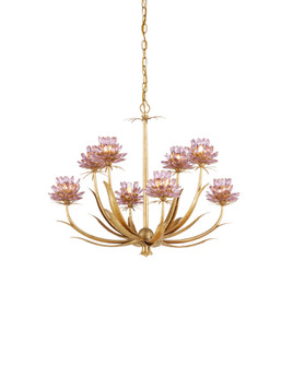 Marilee Eight Light Chandelier in Pink / Dutch Gold Leaf (142|9000-1306)