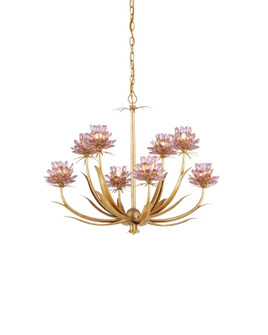 Marilee Eight Light Chandelier in Pink/Dutch Gold Leaf (142|9000-1306)