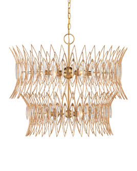Marquise Nine Light Chandelier in Clear / Luxor Gold (142|9000-1287)