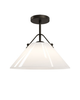 Bronwen One Light Pendant in Opaque White/Oil Rubbed Bronze (142|9000-1281)