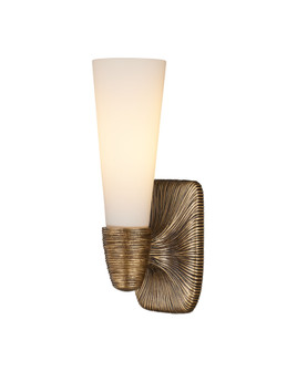 Bonaz One Light Wall Sconce in Opaque White / Antique Brass (142|5800-0067)