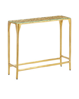 Honeycomb Console Table in Gold / Clear (142|4000-0232)