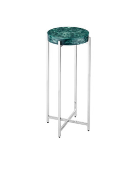 Rina Drinks Table in Teal/Polished Nickel (142|4000-0227)