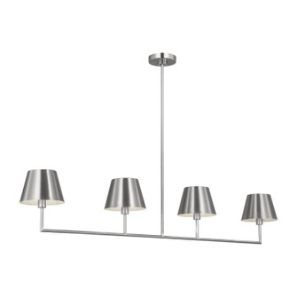 Ender Four Light Linear Chandelier in Brushed Nickel (454|DJC1274BS)