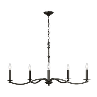 Wellen Five Light Chandelier in Aged Iron (454|CC1755AI)