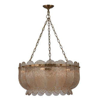 Camellia Six Light Pendant in Winter Brass (33|523455WB)