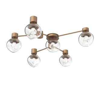 Luna LED Wall / Ceiling Mount in Novel Brass (404|SMB0095-H6-NB-ZC-L3)