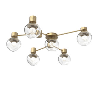 Luna LED Wall / Ceiling Mount in Gilded Brass (404|SMB0095-H6-GB-FC-L3)
