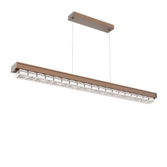 Tessera LED Linear Chandelier in Burnished Bronze (404|PLB0100-60-BB-TW-CA1-L3-000)