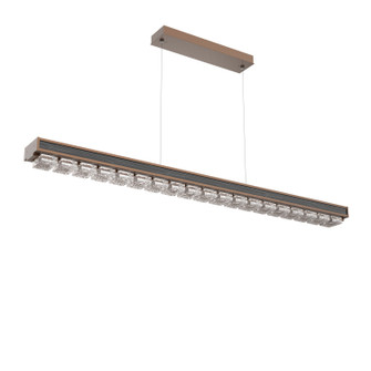 Tessera LED Linear Chandelier in Burnished Bronze (404|PLB0100-60-BB-TP-CA1-L3-W02)
