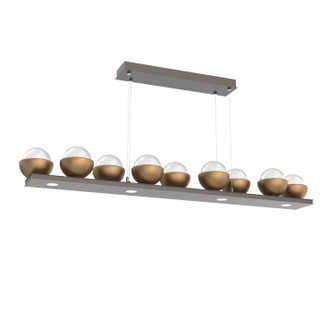 Cabochon LED Linear Suspension in Graphite (404|PLB0093-0C-GP-WL-CA1-L3-NB)