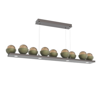 Cabochon LED Linear Suspension in Graphite (404|PLB0093-0C-GP-B-CA1-L3-GE)
