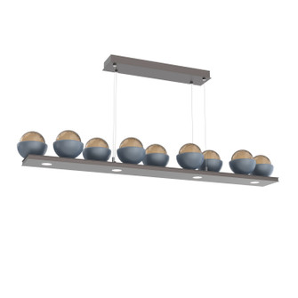 Cabochon LED Linear Suspension in Graphite (404|PLB0093-0C-GP-B-CA1-L1-BU)