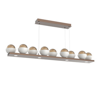 Cabochon LED Linear Suspension in Burnished Bronze (404|PLB0093-0C-BB-B-CA1-L3-WI) Cabochon LED Linear Suspension in Burnished Bronze (404|PLB0093-0C-BB-B-CA1-L3-WI)