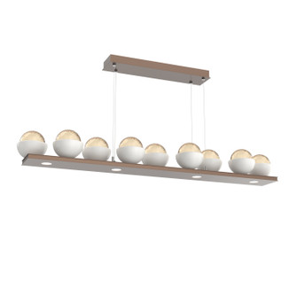 Cabochon LED Linear Suspension in Burnished Bronze (404|PLB0093-0C-BB-A-CA1-L3-WI)