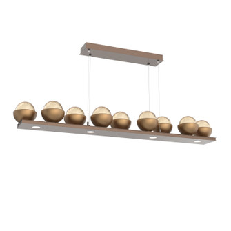 Cabochon LED Linear Suspension in Burnished Bronze (404|PLB0093-0C-BB-A-CA1-L1-NB)