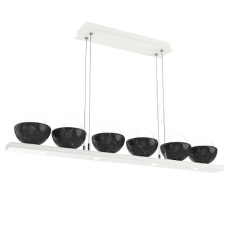 Cabochon LED Linear Suspension in Salt White (404|PLB0093-0B-WI-WL-CA1-L3-BM)