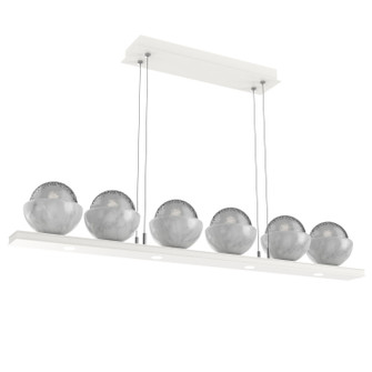 Cabochon LED Linear Suspension in Salt White (404|PLB0093-0B-WI-S-CA1-L3-WM)