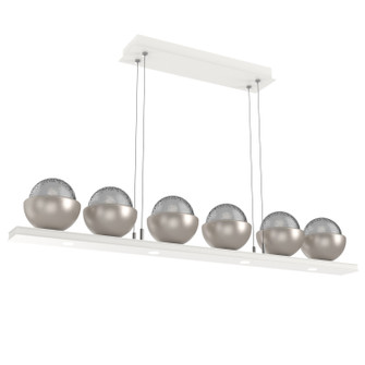 Cabochon LED Linear Suspension in Salt White (404|PLB0093-0B-WI-S-CA1-L3-BS)