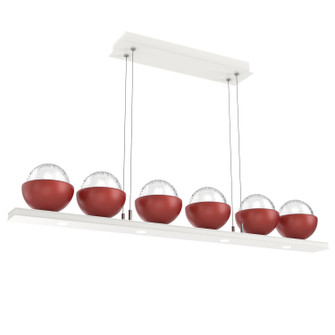 Cabochon LED Linear Suspension in Salt White (404|PLB0093-0B-WI-C-CA1-L1-RE)