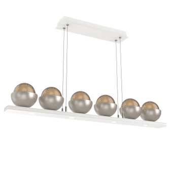 Cabochon LED Linear Suspension in Salt White (404|PLB0093-0B-WI-B-CA1-L3-BS)