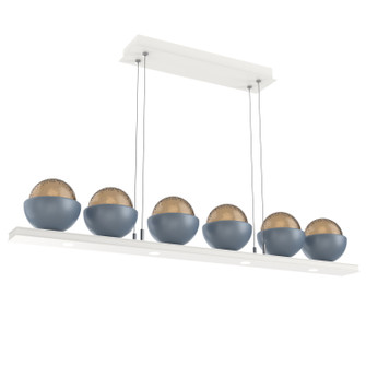 Cabochon LED Linear Suspension in Salt White (404|PLB0093-0B-WI-B-CA1-L1-BU)