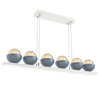 Cabochon LED Linear Suspension in Salt White (404|PLB0093-0B-WI-A-CA1-L1-BU)