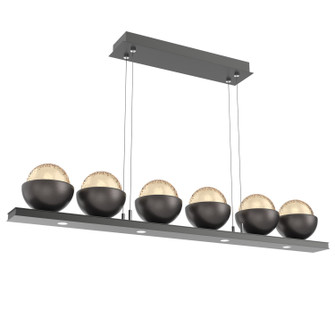 Cabochon LED Linear Suspension in Matte Black (404|PLB0093-0B-MB-A-CA1-L1-GP)